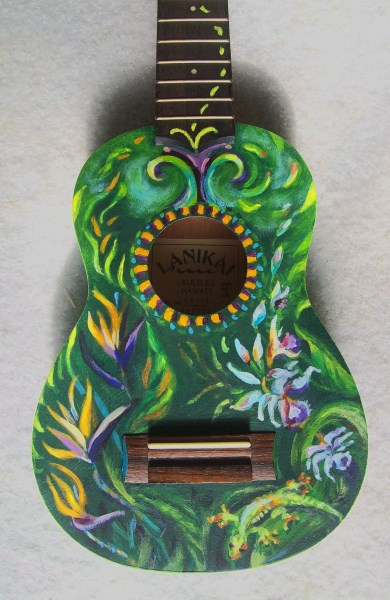 Laura McMillan painted ukelele